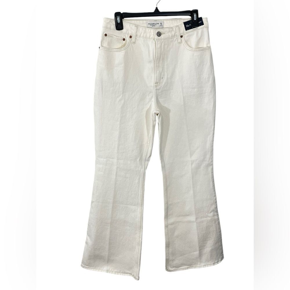 Abercrombie & Fitch Cream Flare Jeans